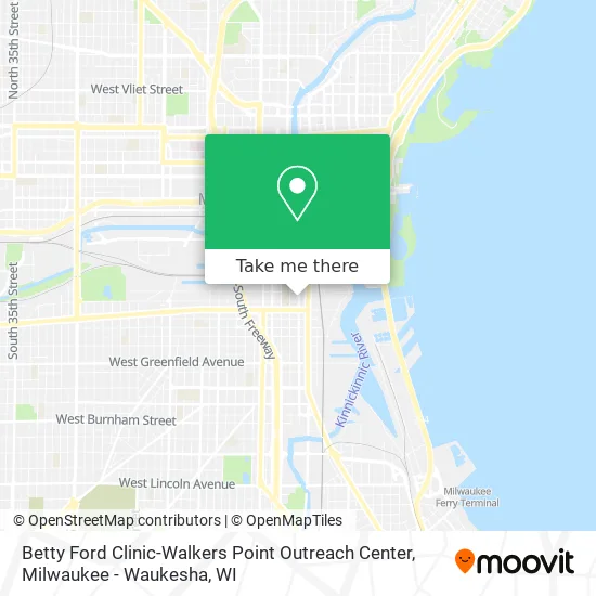 Betty Ford Clinic-Walkers Point Outreach Center map