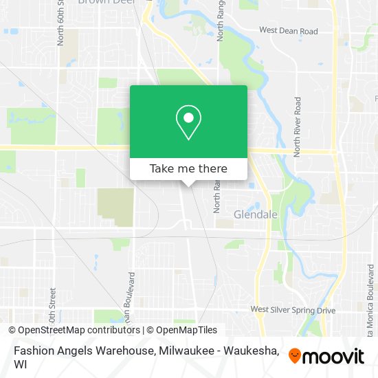 Fashion Angels Warehouse map