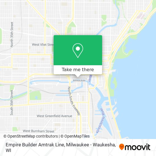 Mapa de Empire Builder Amtrak Line
