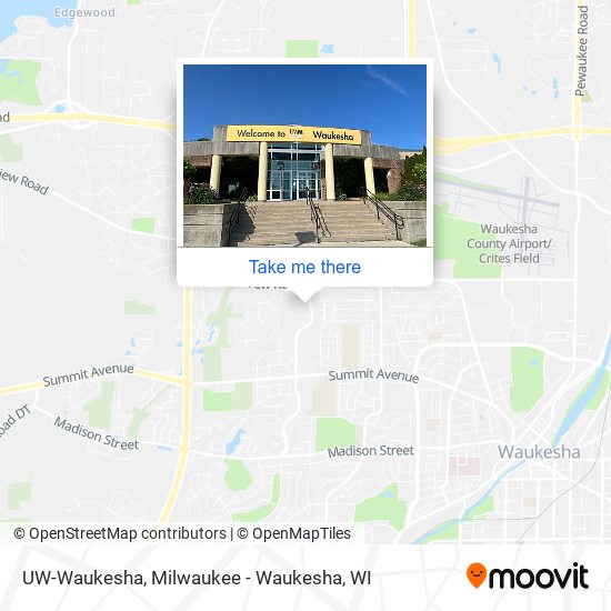 UW-Waukesha map