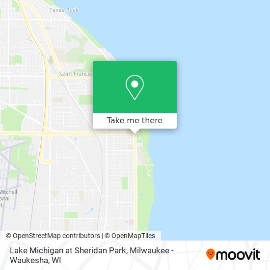 Lake Michigan at Sheridan Park map