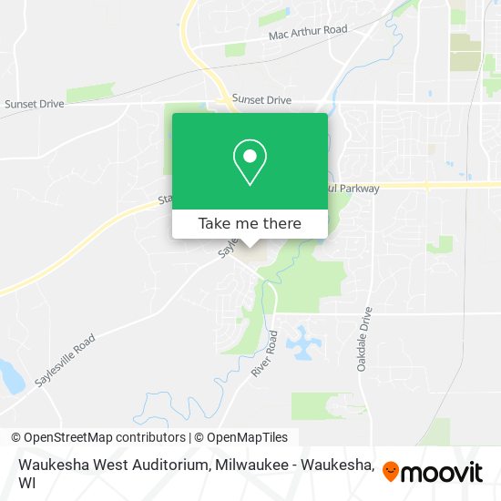 Waukesha West Auditorium map