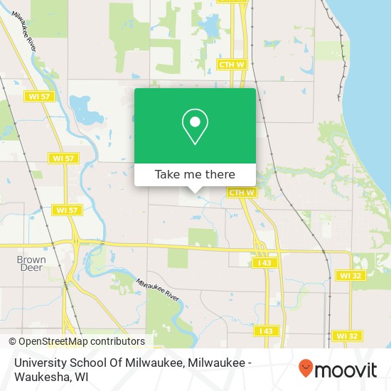 Mapa de University School Of Milwaukee