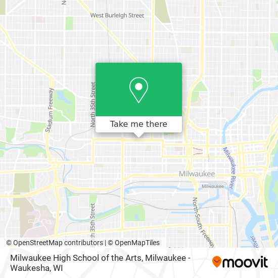 Mapa de Milwaukee High School of the Arts