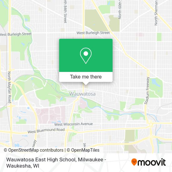 Wauwatosa East High School map