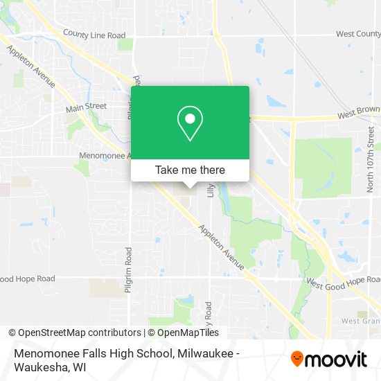 Menomonee Falls High School map