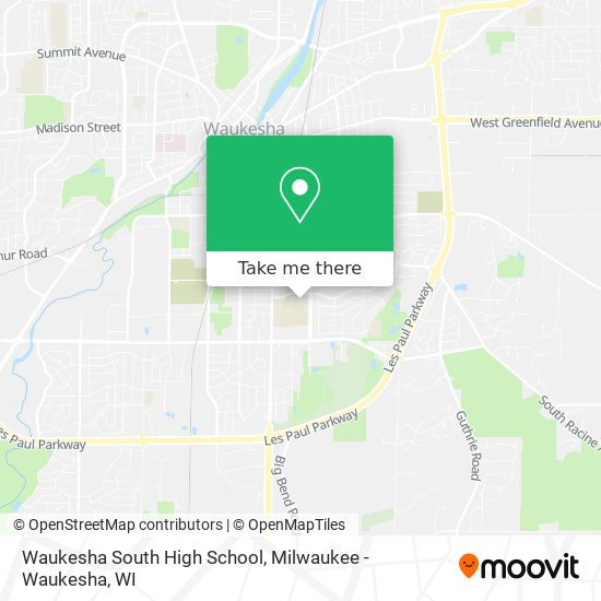 Waukesha South High School map