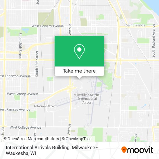 International Arrivals Building map