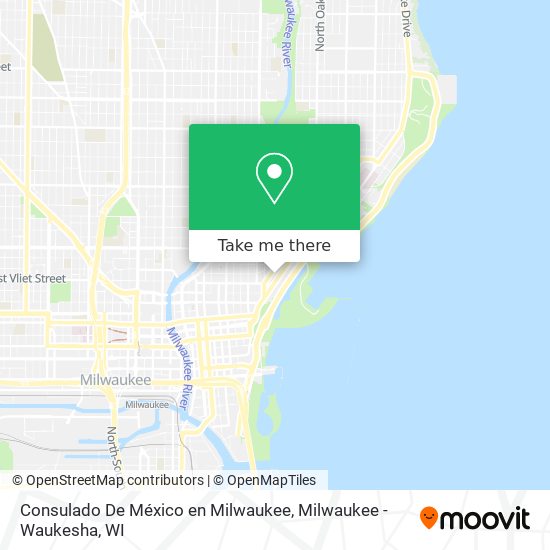Consulado De México en Milwaukee map