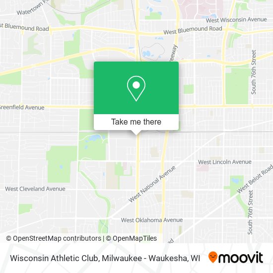 Mapa de Wisconsin Athletic Club