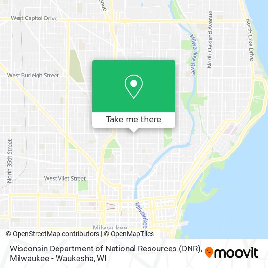 Mapa de Wisconsin Department of National Resources (DNR)