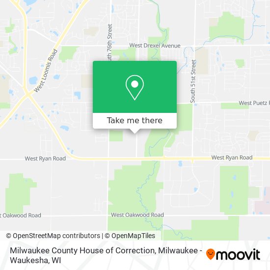 Milwaukee County House of Correction map