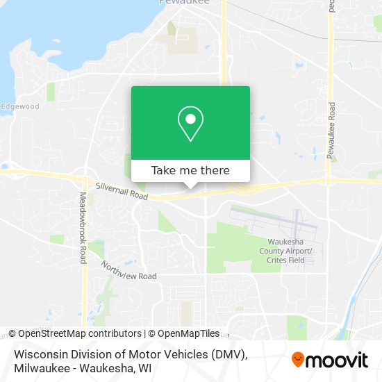 Mapa de Wisconsin Division of Motor Vehicles (DMV)