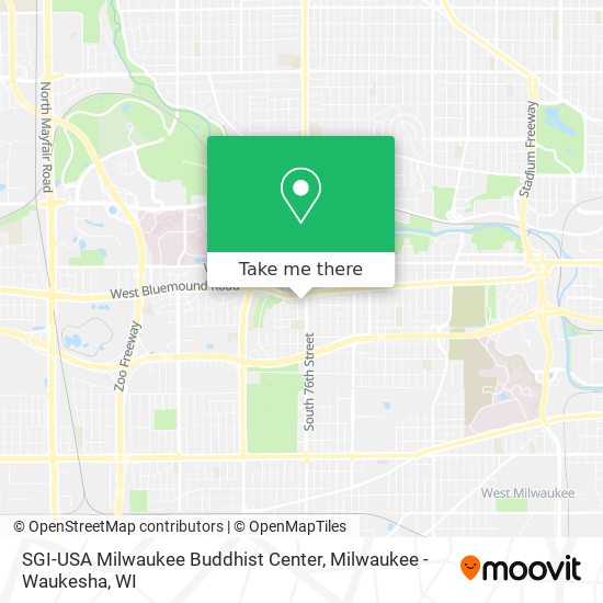 SGI-USA Milwaukee Buddhist Center map
