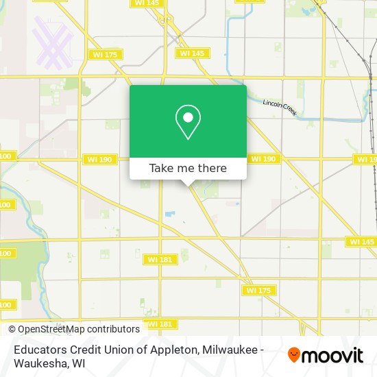 Mapa de Educators Credit Union of Appleton