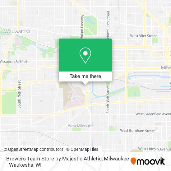 Mapa de Brewers Team Store by Majestic Athletic