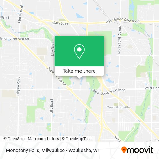 Mapa de Monotony Falls