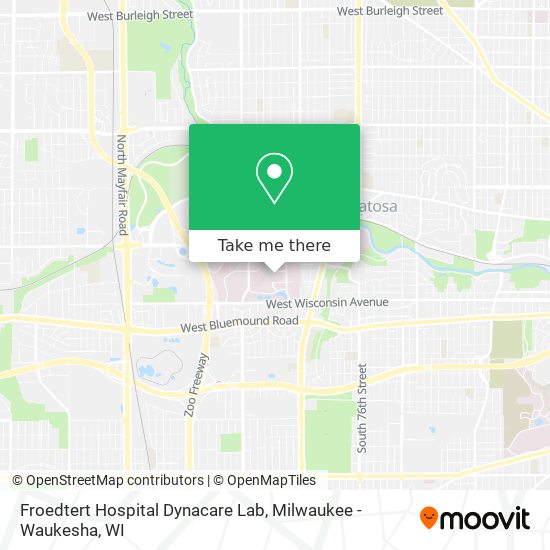 Froedtert Hospital Dynacare Lab map