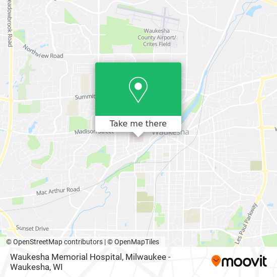 Waukesha Memorial Hospital map