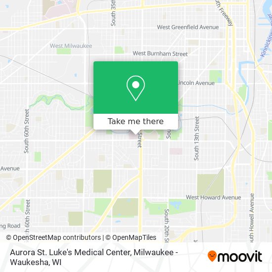 Mapa de Aurora St. Luke's Medical Center