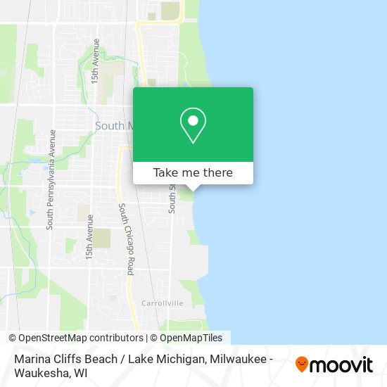 Marina Cliffs Beach / Lake Michigan map