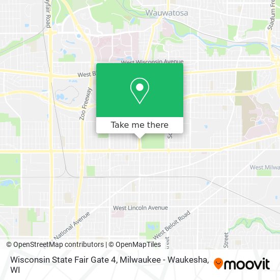Mapa de Wisconsin State Fair Gate 4
