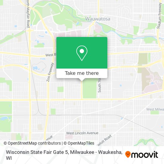 Mapa de Wisconsin State Fair Gate 5