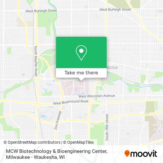 MCW Biotechnology & Bioengineering Center map