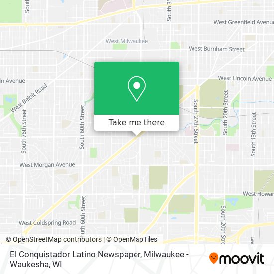 Mapa de El Conquistador Latino Newspaper