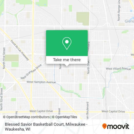 Mapa de Blessed Savior Basketball Court