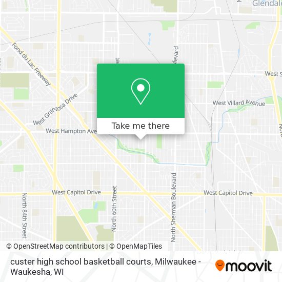 custer high school basketball courts map