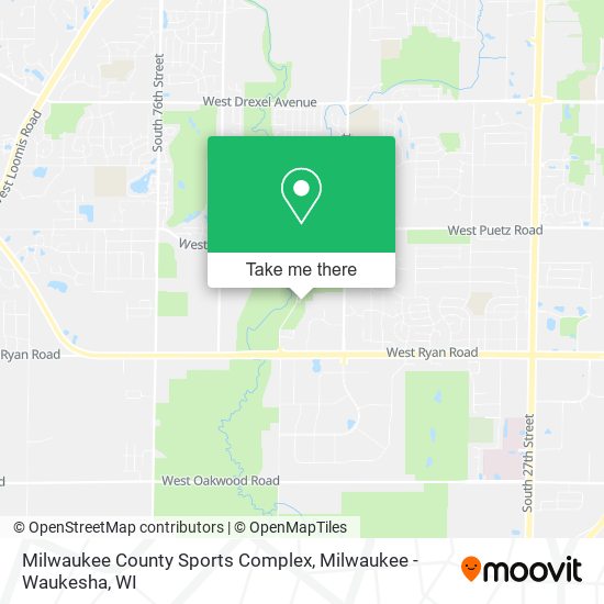 Mapa de Milwaukee County Sports Complex