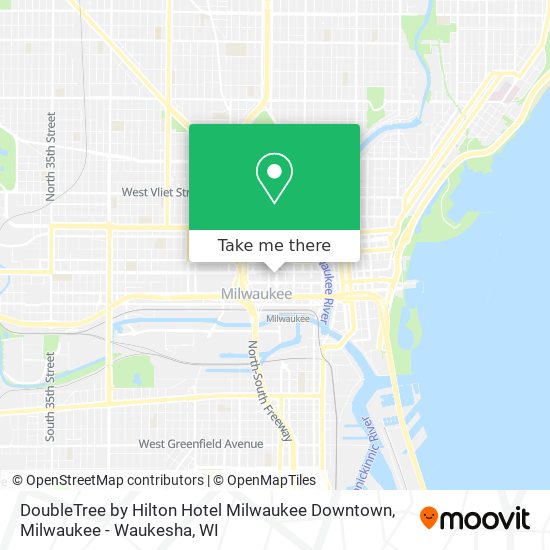 Mapa de DoubleTree by Hilton Hotel Milwaukee Downtown