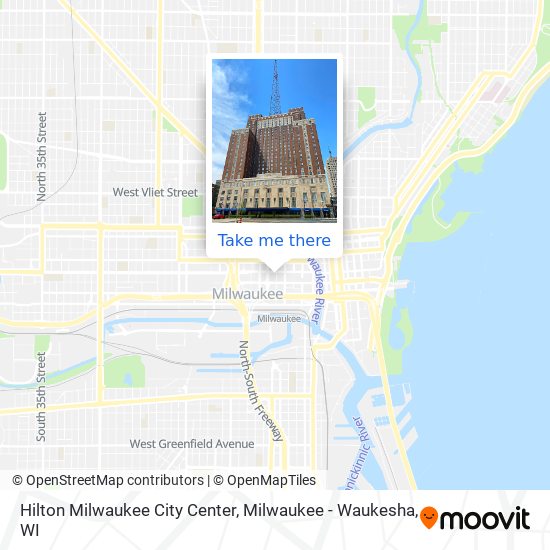 Hilton Milwaukee City Center map