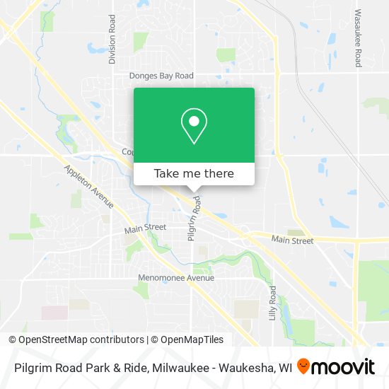 Pilgrim Road Park & Ride map