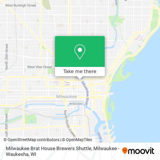 Mapa de Milwaukee Brat House Brewers Shuttle