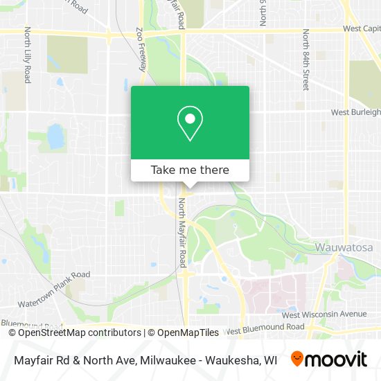 Mayfair Rd & North Ave map