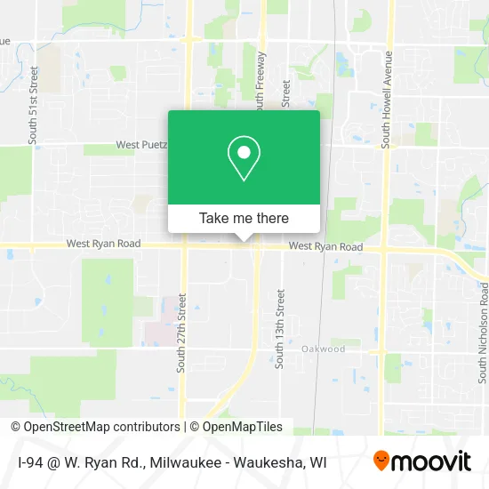 Mapa de I-94 @ W. Ryan Rd.
