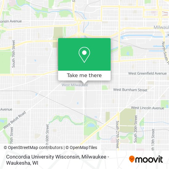 Concordia University Wisconsin map