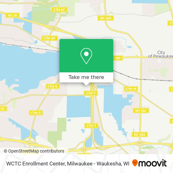 WCTC Enrollment Center map