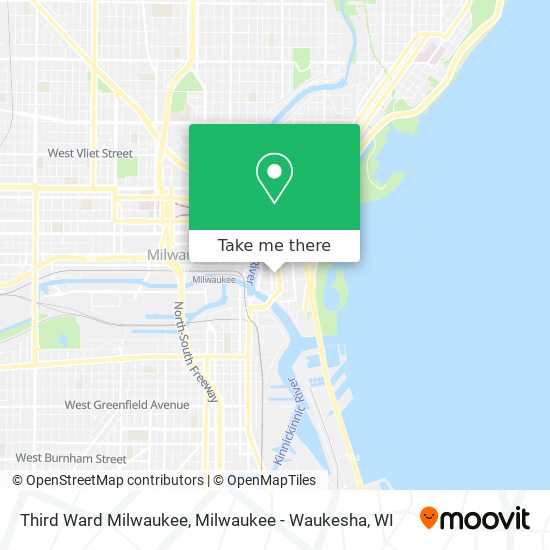 Mapa de Third Ward Milwaukee