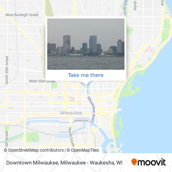 Mapa de Downtown Milwaukee