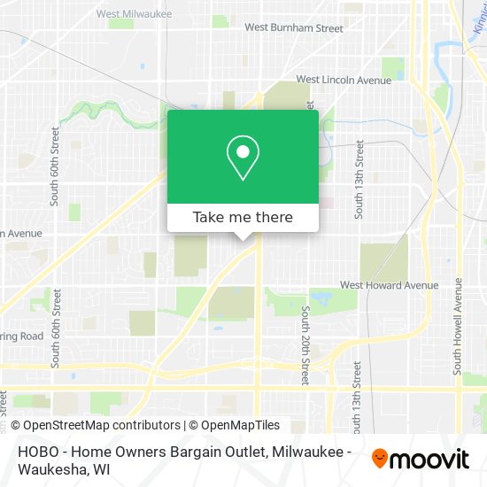 Mapa de HOBO - Home Owners Bargain Outlet