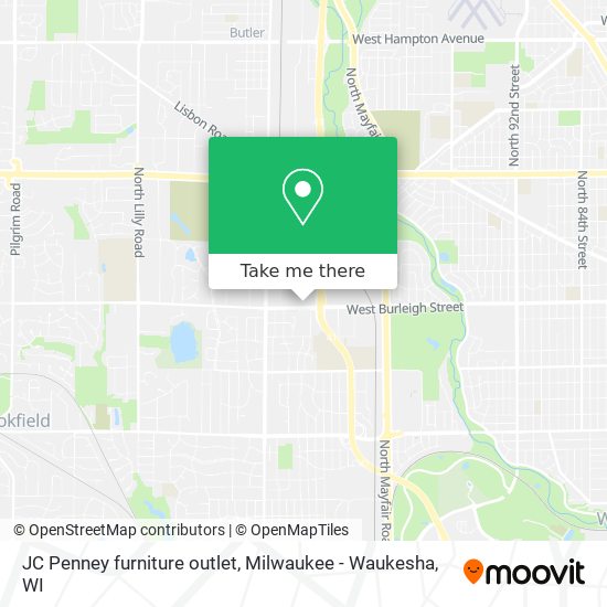 JC Penney furniture outlet map
