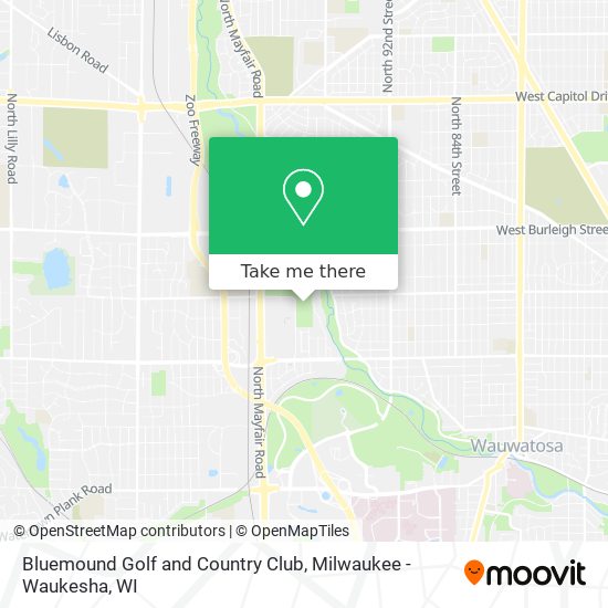 Bluemound Golf and Country Club map