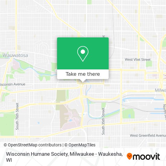 Mapa de Wisconsin Humane Society