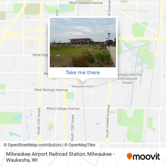Milwaukee Airport Railroad Station map