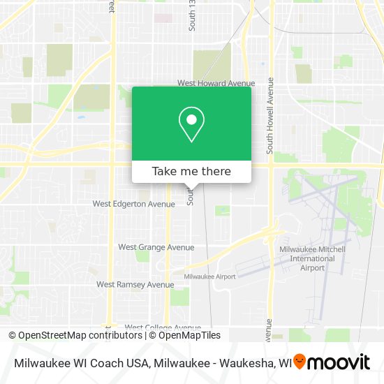 Mapa de Milwaukee WI Coach USA