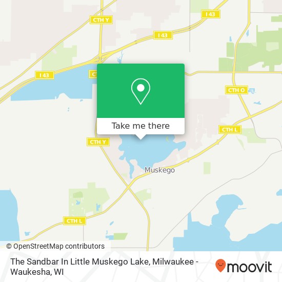 Mapa de The Sandbar In Little Muskego Lake