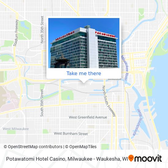 Mapa de Potawatomi Hotel Casino